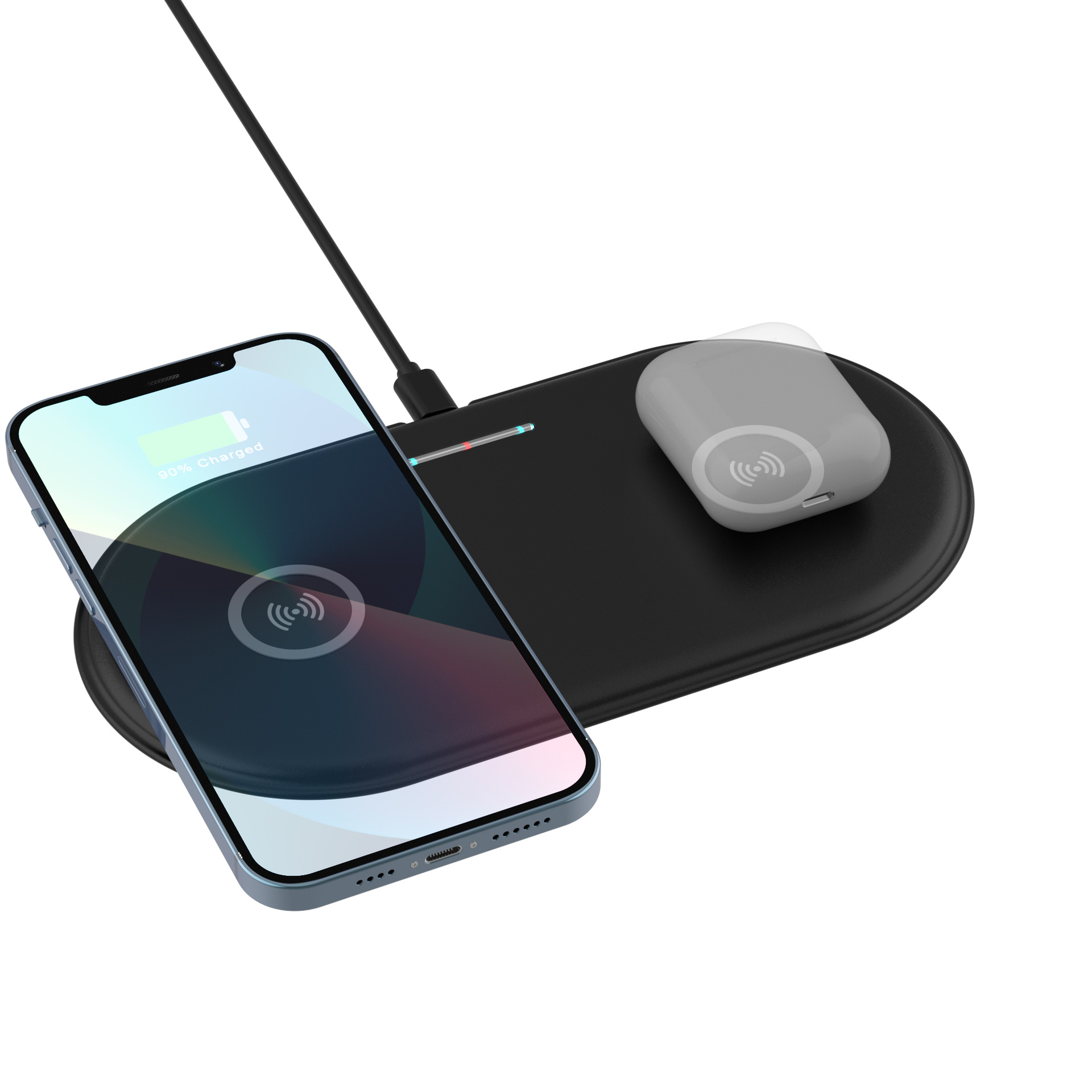 二合一無線充電器