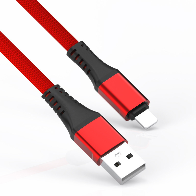 2.4A fabric braided flat wire mobile power cord