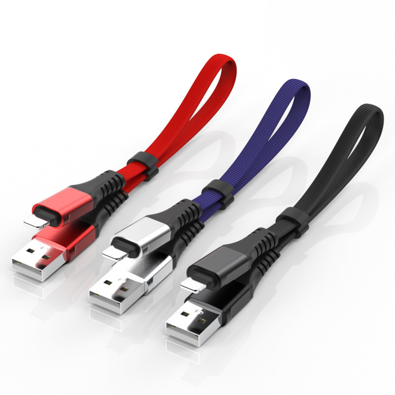 2.4A fabric braided flat wire mobile power cord